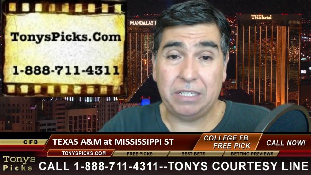 Mississippi St Bulldogs vs. Texas A&M Aggies Free Pick Prediction College Football Point Spread Odds Betting Preview 10-4-2014