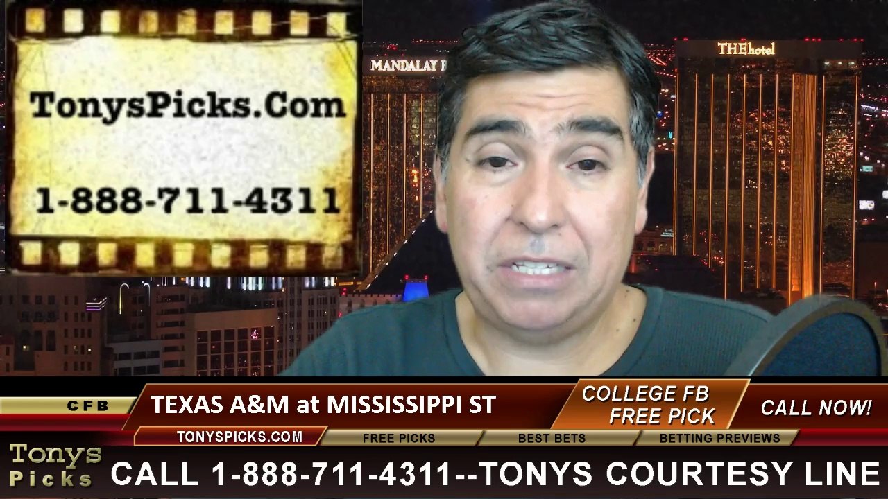 Mississippi St Bulldogs vs. Texas A&M Aggies Free Pick Prediction College Football Point Spread Odds Betting Preview 10-4-2014