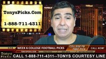 College Football Free Picks Week 6 Point Spread Odds Predictions Betting Previews 10-4-2014