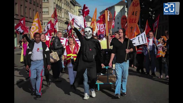 Manif contre la «privatisation rampante de l’entretien des écoles» à Strasbourg