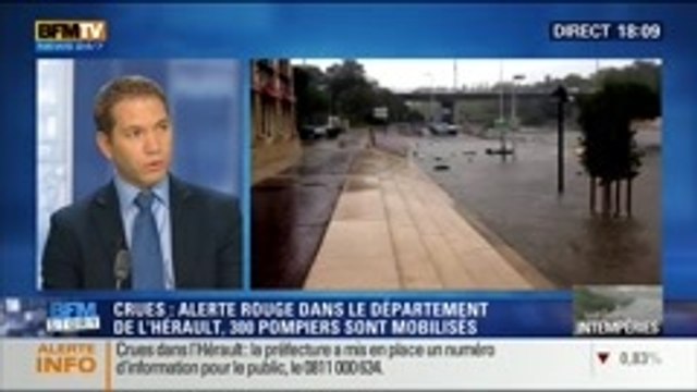 BFM Story: Intempéries: le département de l'Hérault placé en vigilance rouge - 29/09
