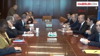 Çavuşoğlu, Ban Ki-Mun ile Görüştü
