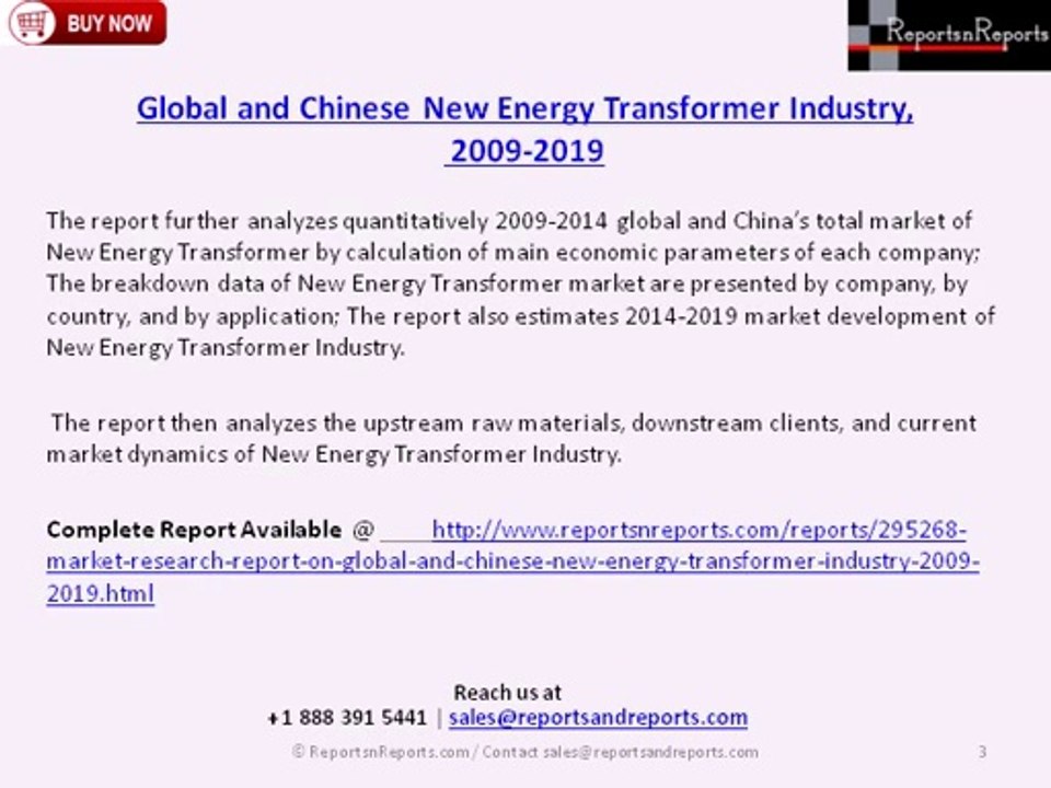 Global and Chinese New Energy Transformer Industry, 2009-2019