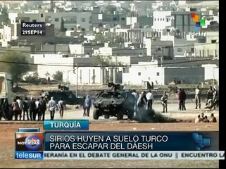 Sirios continúan llegando a Turquía huyendo de la violencia del EI