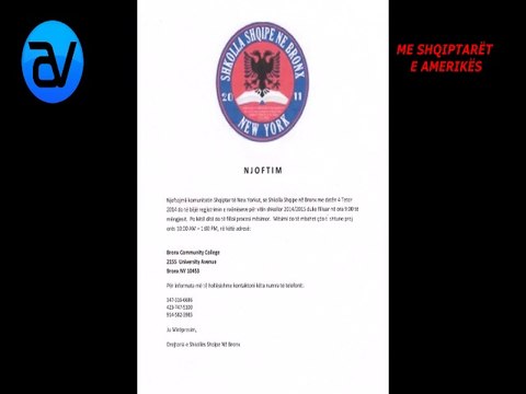 AA Vision - ME SHQIPTARËT E AMERIKËS - Qazim Doda: Njoftim për fillimin e mësimit në gjuhen shqipe