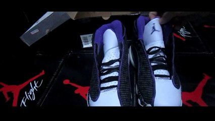 Air Jordan 13 Retro-Bianco Nero-Varsity Viola