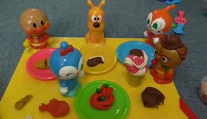 アンパンマン おいしいキッチン遊び Anpanman Play Kitchen use Clay