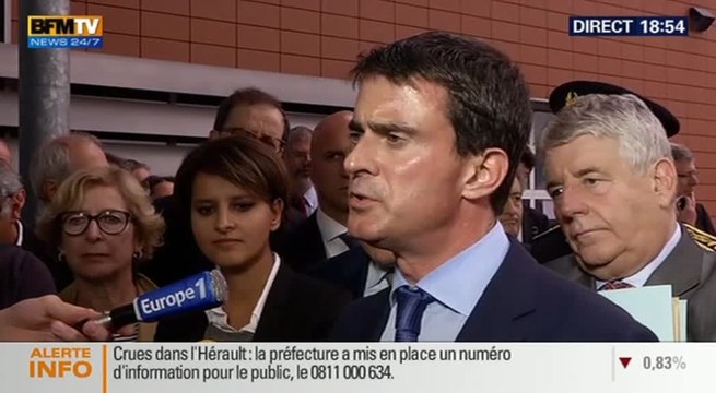 Intempéries dans l'Hérault : Manuel Valls détaille l'action du Gouvernement
