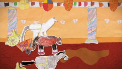 Les aventures d'Olive l'autruche - La course de char