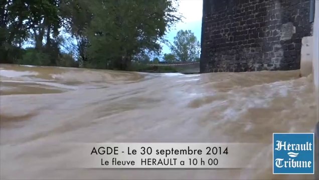 AGDE - HERAULT - 2014 - Intempéries - Le point en photos et video le 30 SEPTEMBRE 2014