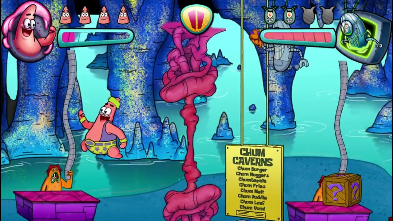 Plankton VS Patrick Star In A SpongeBob SquarePants Bikini Bottom Brawlers Match / Battle / Fight