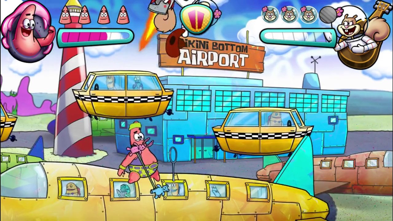 Sandy Cheeks VS Patrick Star In A SpongeBob SquarePants Bikini Bottom Brawlers Match / Battle / Fight