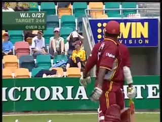 Chris Gayle takes on Tait  amp  Lee  administers a rectal examination 2005