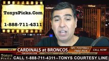 Denver Broncos vs. Arizona Cardinals Free Pick Prediction NFL Pro Football Odds Preview 10-5-2014