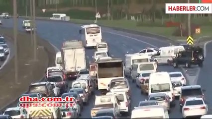 TEM ve D-100'de Kaza, İstanbul Trafiği Kilitlendi