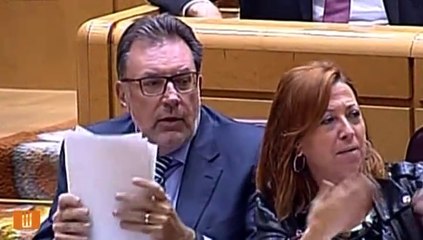 'Visca Catalunya!' crida el portaveu de CiU al senat, indignat amb Rajoy