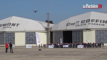 Démonstration de télé-pilotage de drone à Brétigny