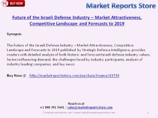 Defense Industry in Israel Growth Analysis to 2019