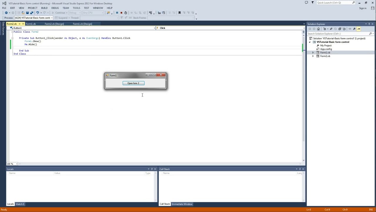 Tutorial: Basic Form Control - Visual Studio 20...