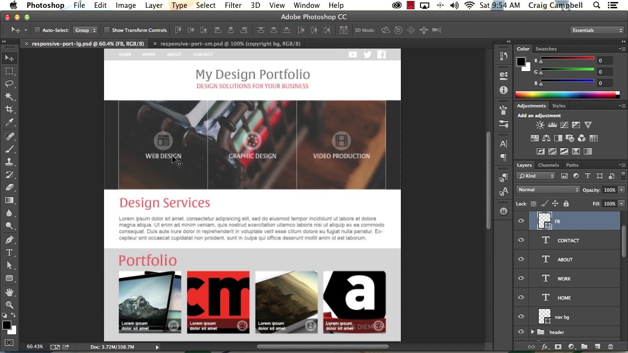 PSD to HTML_ The Responsive Portfolio Build - 1.2. Examining the Designs