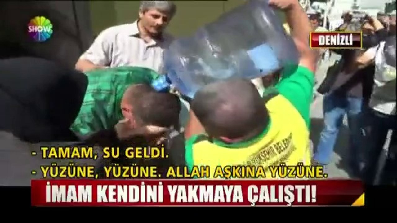 Camisine Cemaat Gelmeyen İmamın Kendini Yakmaya Çalışması