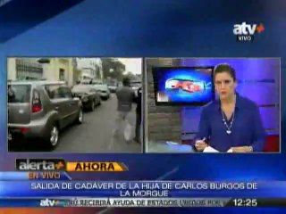 Restos de la hija de Carlos Burgos abandonan la Morgue Central de Lima