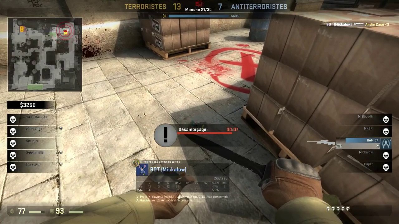 1v5 CsGo I am a bot !