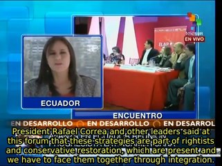 Progressive Latin American Meeting closing in Ecuador