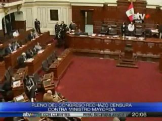 Congreso desestima censura contra ministro Mayorga