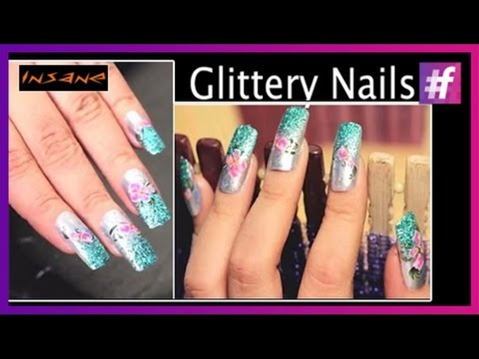 Glow with Glittery Nails | Tutorial on Glitter Nail Art