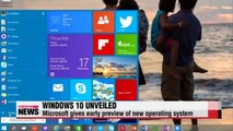 Microsoft previews Windows 10 operating system