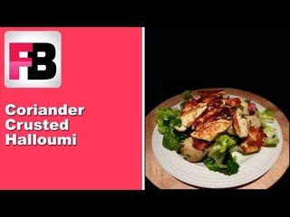 Coriander Crusted Halloumi with Caramelized Cherry Tomatoes by Sandeep Sreedharan