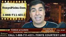 Illinois Fighting Illini vs. Purdue Boilermakers Free Pick Prediction College Football Point Spread Odds Betting Preview 10-4-2014