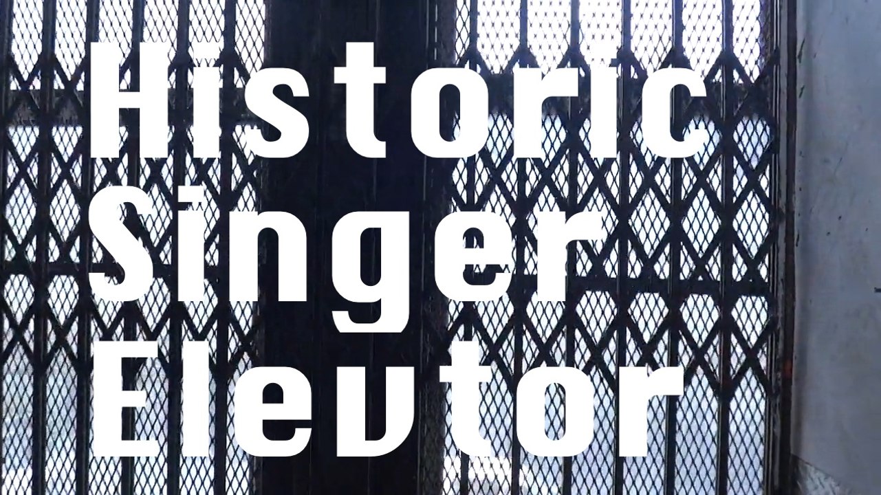 Historic Singer elevator in New York City