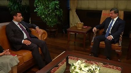 Başbakan Davutoğlu Hdp Genel Başkanı Selahattin Demirtaş'ı Kabul Etti