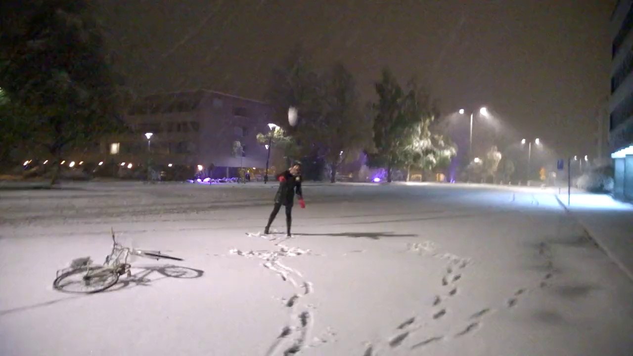 First snow in Rovaniemi (fall, 2014.)