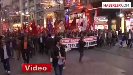 Taksim'de Tezkere Protestosu