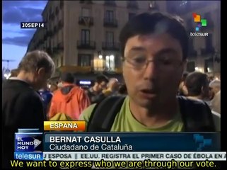Catalans take to the streets to call for referendum