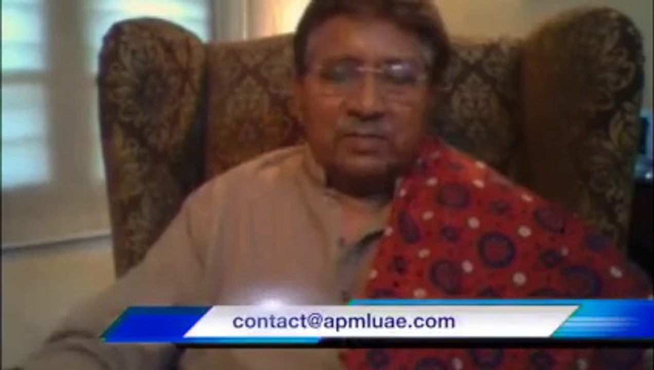 Syed Pervez Musharraf addressing to party workers on 4th Youm-e-Tasees of APML