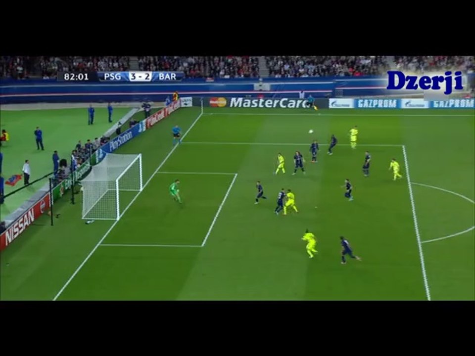 Sauvetage de Marquinhos PSG / BARCELONE