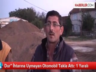 İnegöl'de 'Dur' İhtarına Uymayan Otomobil Takla Attı: 1 Yaralı