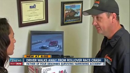 Driver walks away from rollover