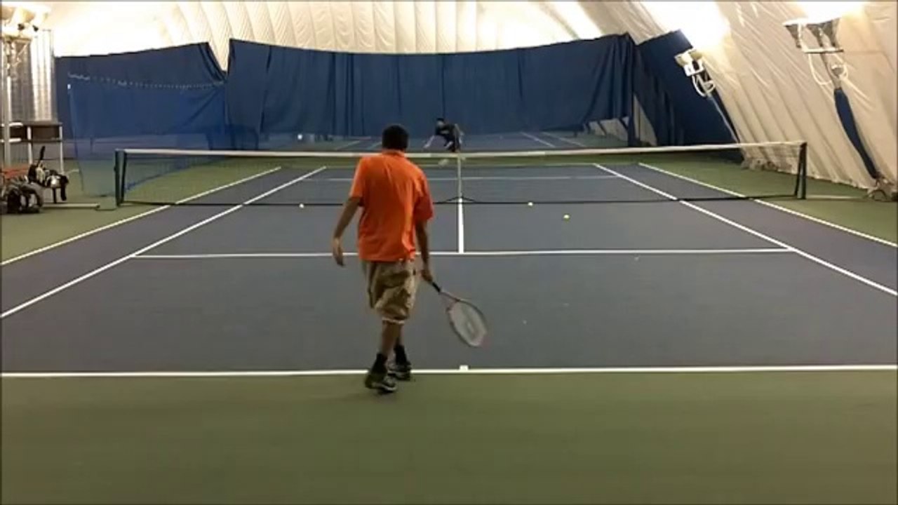 Tennis Singles Match Indoor