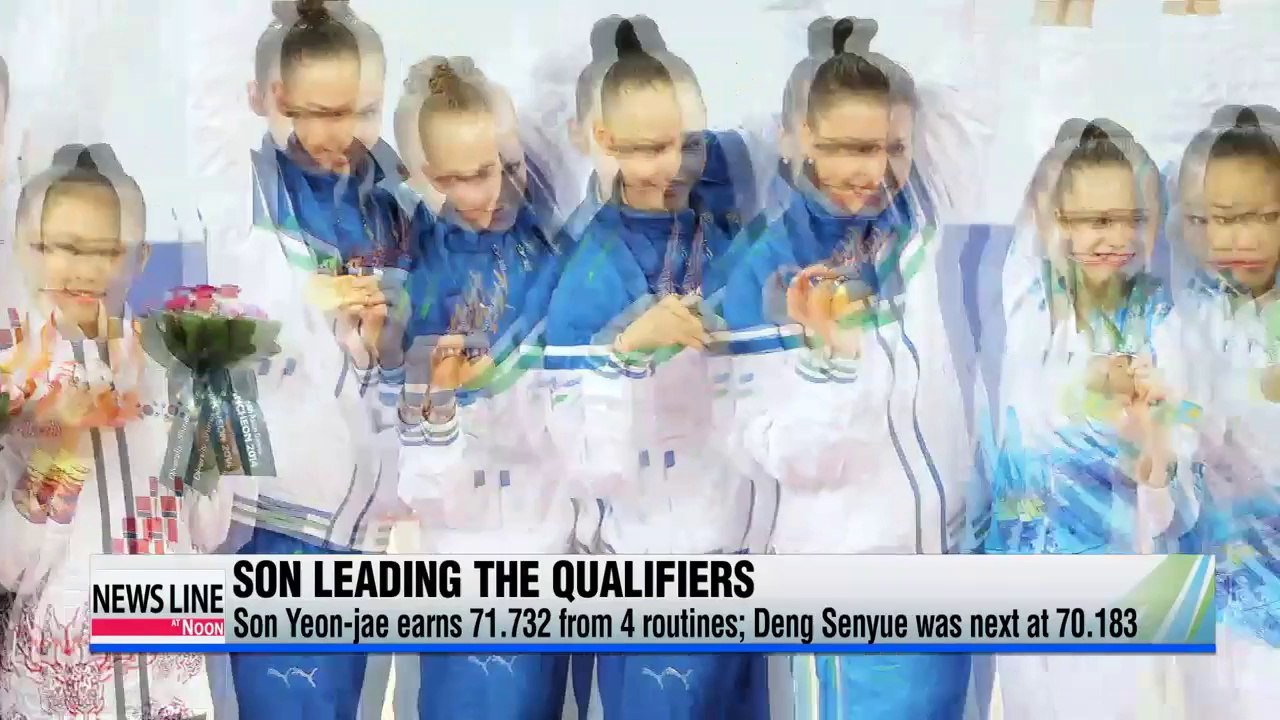 AG 2014 Korean rhythmic gymnasts win team silver