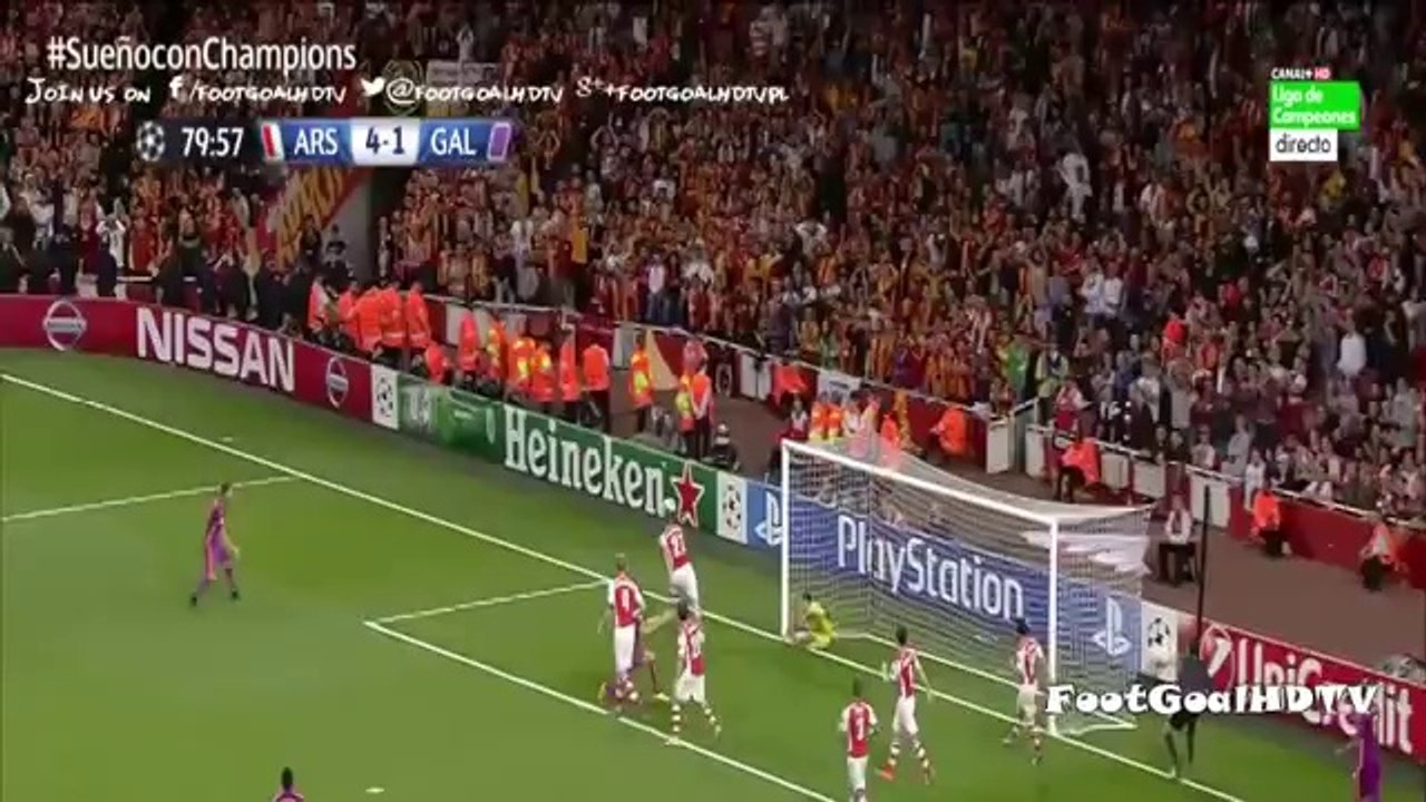 All Goals & Full Highlights Arsenal 4-1 Galatasaray ~ 01-10-2014 [Champions League].