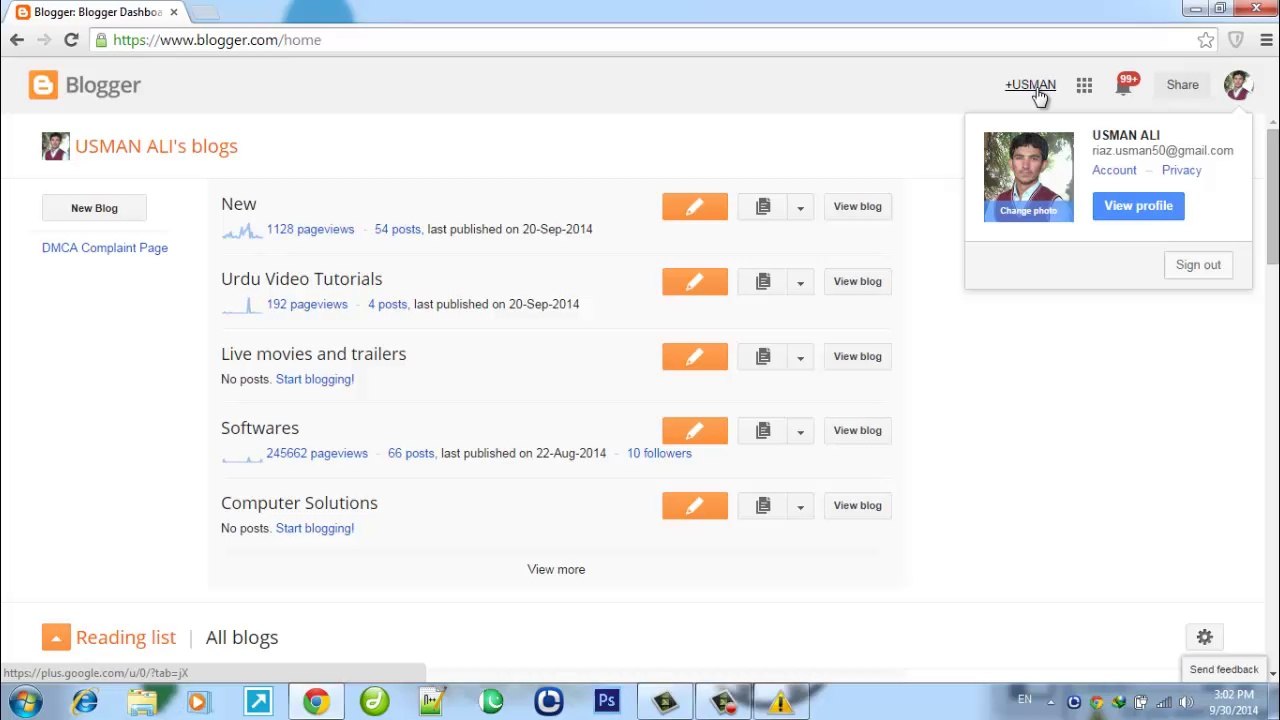 Blogger New Interface Training 2014 Part 2