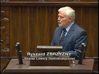 Poseł Ryszard Zbrzyzny - Wystąpienie z dnia 01 pa�dziernika 2014 roku.