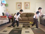 Twins dancing to Outkast's Hey Ya