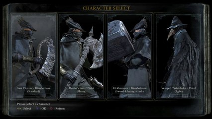 Bloodborne Alpha Test - Character selection