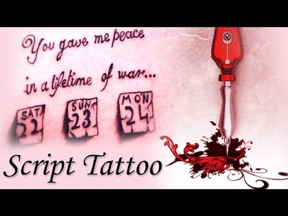Script Tattoo | Permanent Tattoo Tutorial